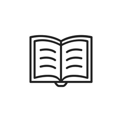 Open Book Line Icon Vector Image