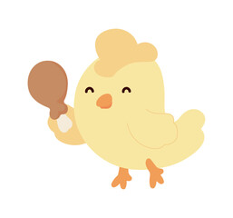 chicken and roasted leg