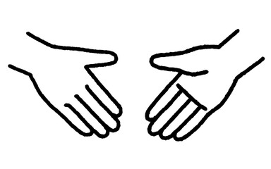 握手しようと差し出した手