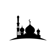 Mosque vector. Monochrome icon mosque with a white background using the eps 10.