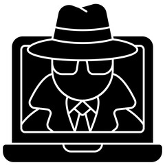 spyware solid icon