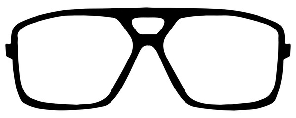 Black simple sunglasses PNG image.
