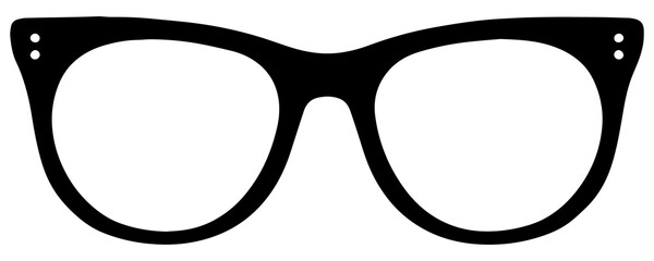 Black simple sunglasses PNG image.
