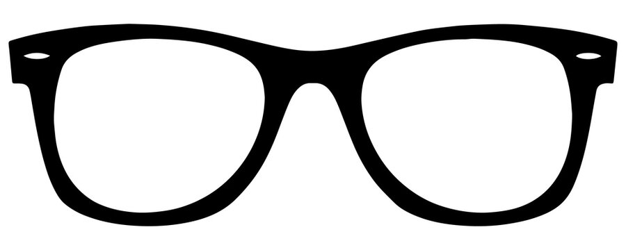 Black simple sunglasses PNG image.