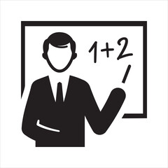 Teacher icon. Vector and glyph