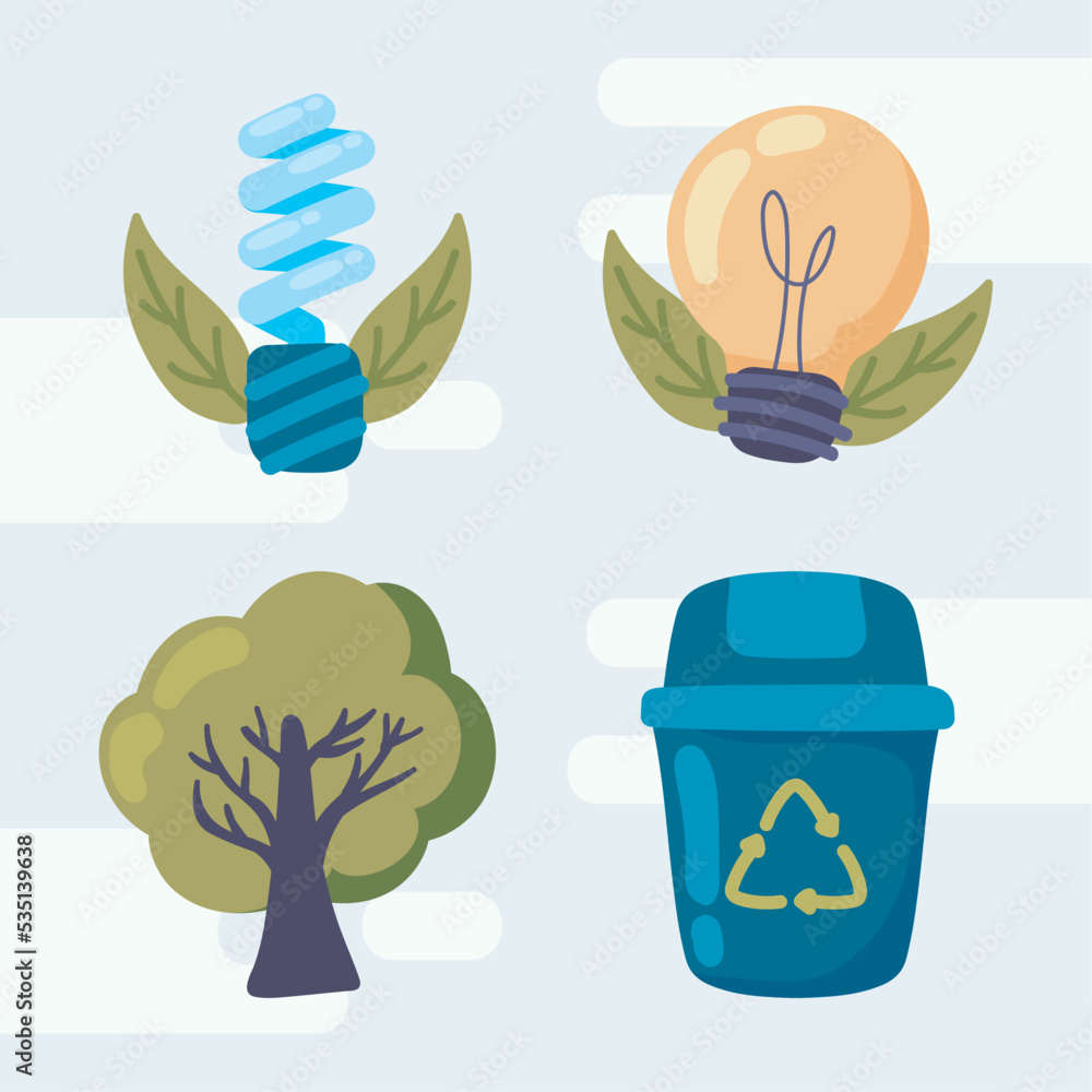 Poster icons, green energy