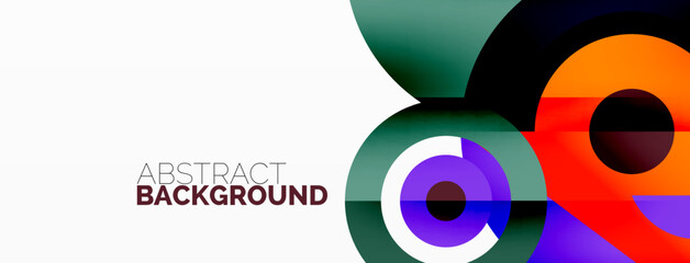 Obraz premium Rings and circles geometric abstract background for wallpaper, banner, backdrop