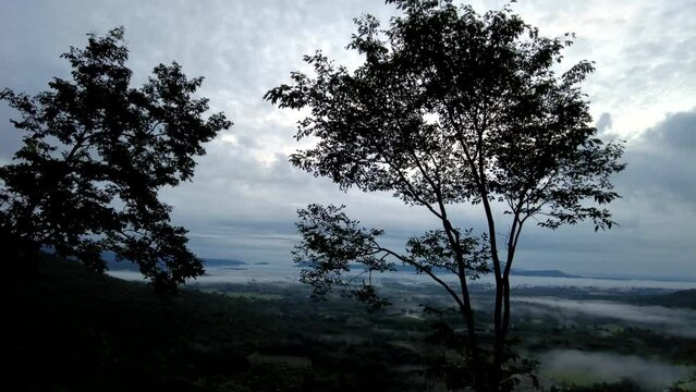 Time Lapse Cloud moves at Pha Kiew Lom, Roi Et on 02 October 2022.