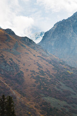 Landscape above Ala Archa Pass, Kyrgyzstan.