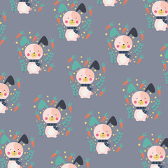 Seamless pattern with cute dog animals. Perfect for kids clothes design