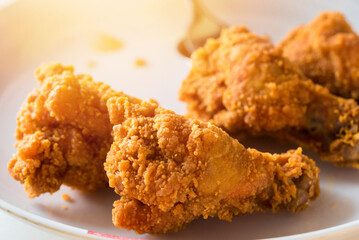 hot and crispy fried chicken legs