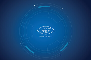 future prediction icon vector illustration 