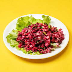 salad with beetroot and lettuce