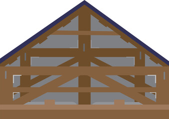 住宅の屋根裏 © vdck_studio