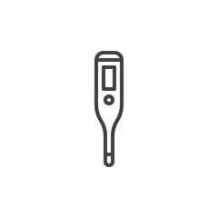Digital thermometer line icon