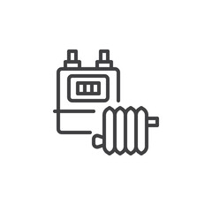 Heat meter line icon