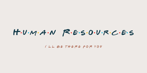 A creative Human Resource logo for HR branding, Quotes, poster, etc 