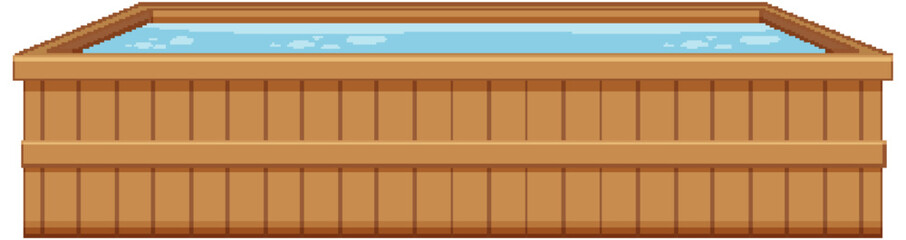 Wooden hot tub spa