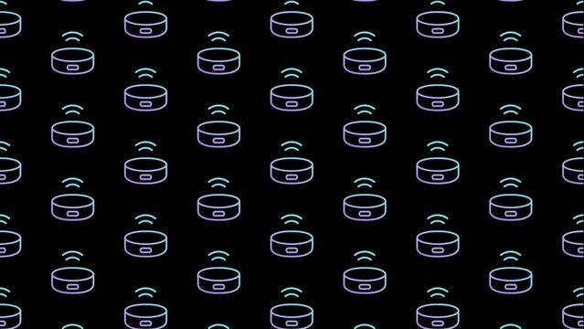 Amazon Echo Speaker Black Animated Loop Background 4K
