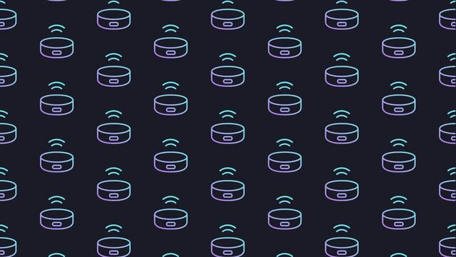 Amazon Echo Speaker Dark Blue Animated Loop Background 4K