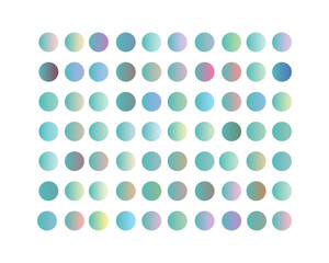 Pastel gradient smooth and vibrant color set. gradient set round Vector Template for design
