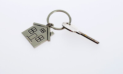 Set of house key isolated on white background