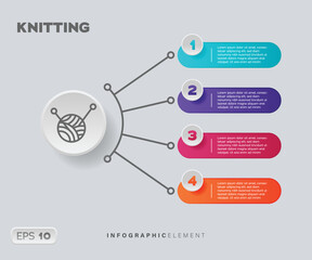 Knitting Infographic Element