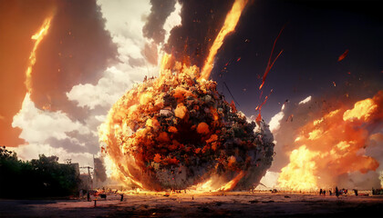 explosion on fire anime scene naruto