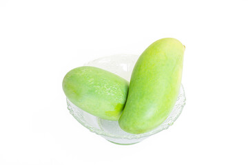 Fresh green awn on white background