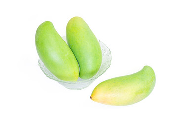 Fresh green awn on white background