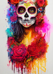 Sugar Skull Watercolor