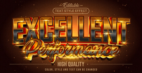 Editable text style effect - Excellent Performance text style theme.
