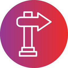 Signboard Right Icon Style