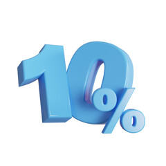 3d render 10 percent off discount sale promotion label