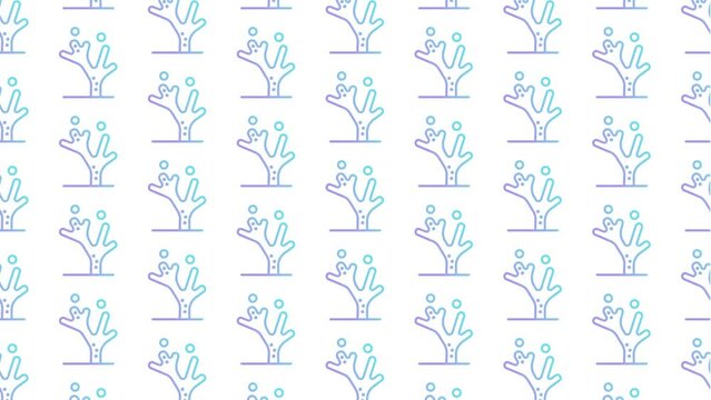 Coral White Animated Loop Background 4K