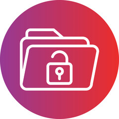 Folder Unlocked Icon Style