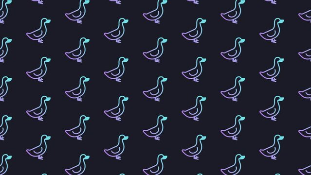 Duck Dark Blue Animated Loop Background 4K