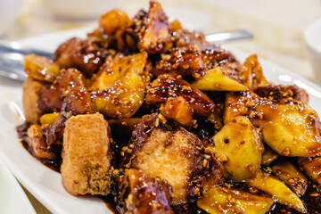 Malaysia typical local food, tofu rojak.