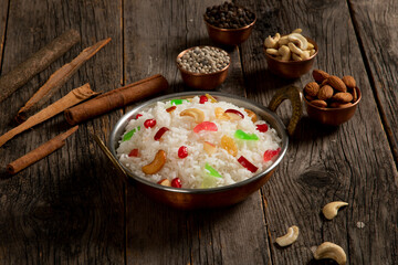 Kachchi Biriyani, chicken biriyani, prawn biriyani, Dhaka style biriyani, plain polau cooked by aromatic rice or chinigura rice isolated on white background.