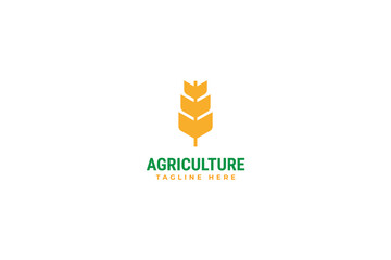 Agriculture wheat logo design vector illustration