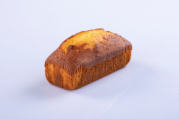 cake slice and dry cake isolated on white background