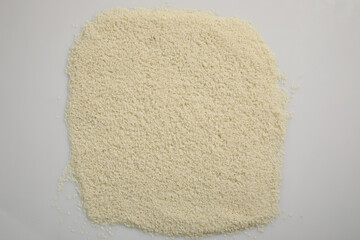 Fototapeta na wymiar Raw Aromatic rice, chinigura chal, polau er chal, isolated on white background