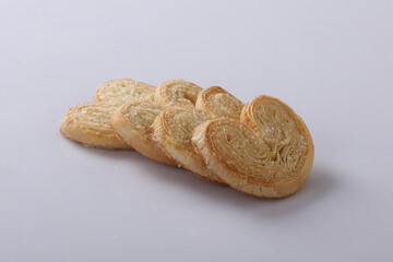 Butter cookies, chocolate cookies, cream cookies, isolated on white for packaging design.