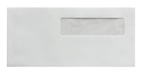 white envelope isolated with clipping path for mockup