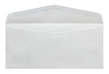 open white envelope isolated with clipping path for mockup