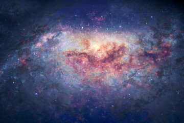 Obraz na płótnie Canvas Night sky with space nebula, glowing stars and magical galaxy