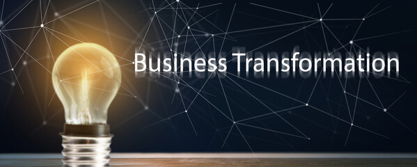 business transformation and light bulb