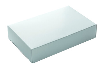 blank white paper box isolated with clipping path for mockup