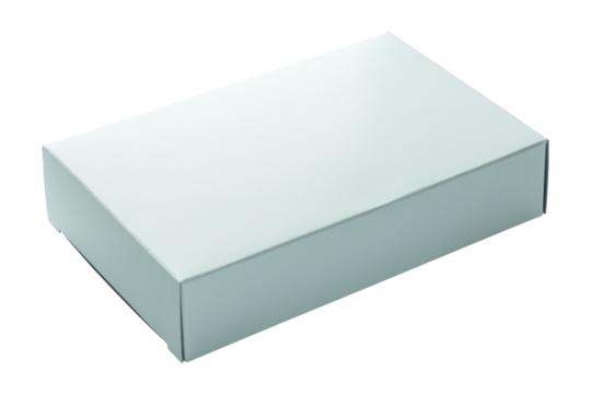 blank white paper box isolated with clipping path for mockup