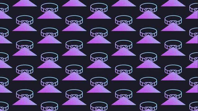 Head Lamp Dark Blue Animated Loop Background 4K